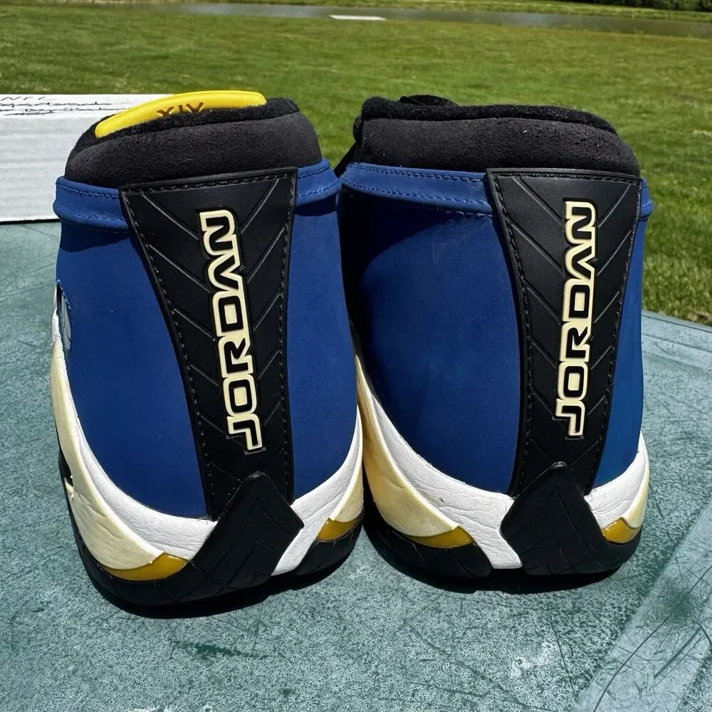 Jordan Air Jordan 14 Retro Low Laney 2015 Blue Suede Sneaker 807511-405